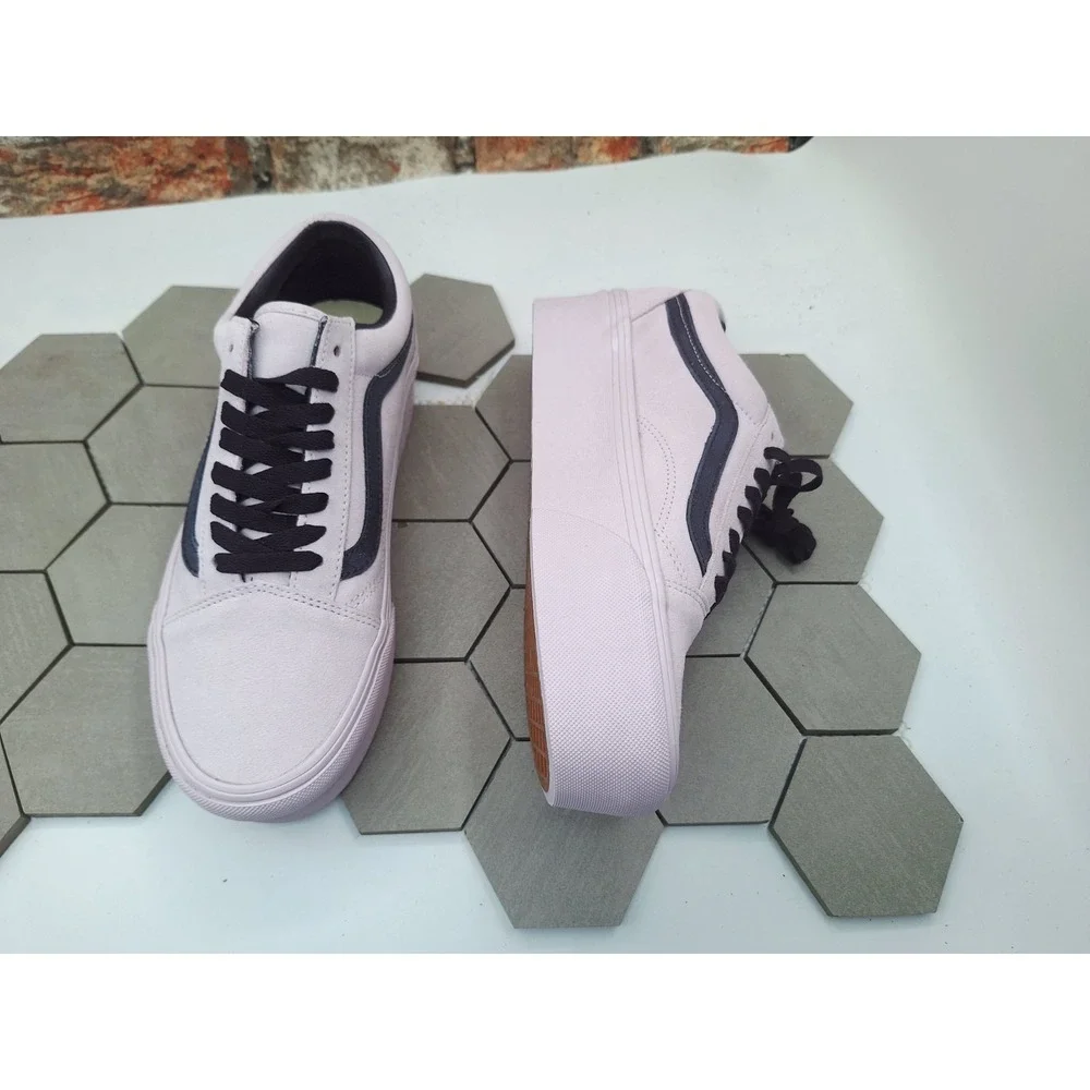 VANS Old Knool Stack Platform Lift Shoes Purple Black Stackform Women Sz 8 Knu